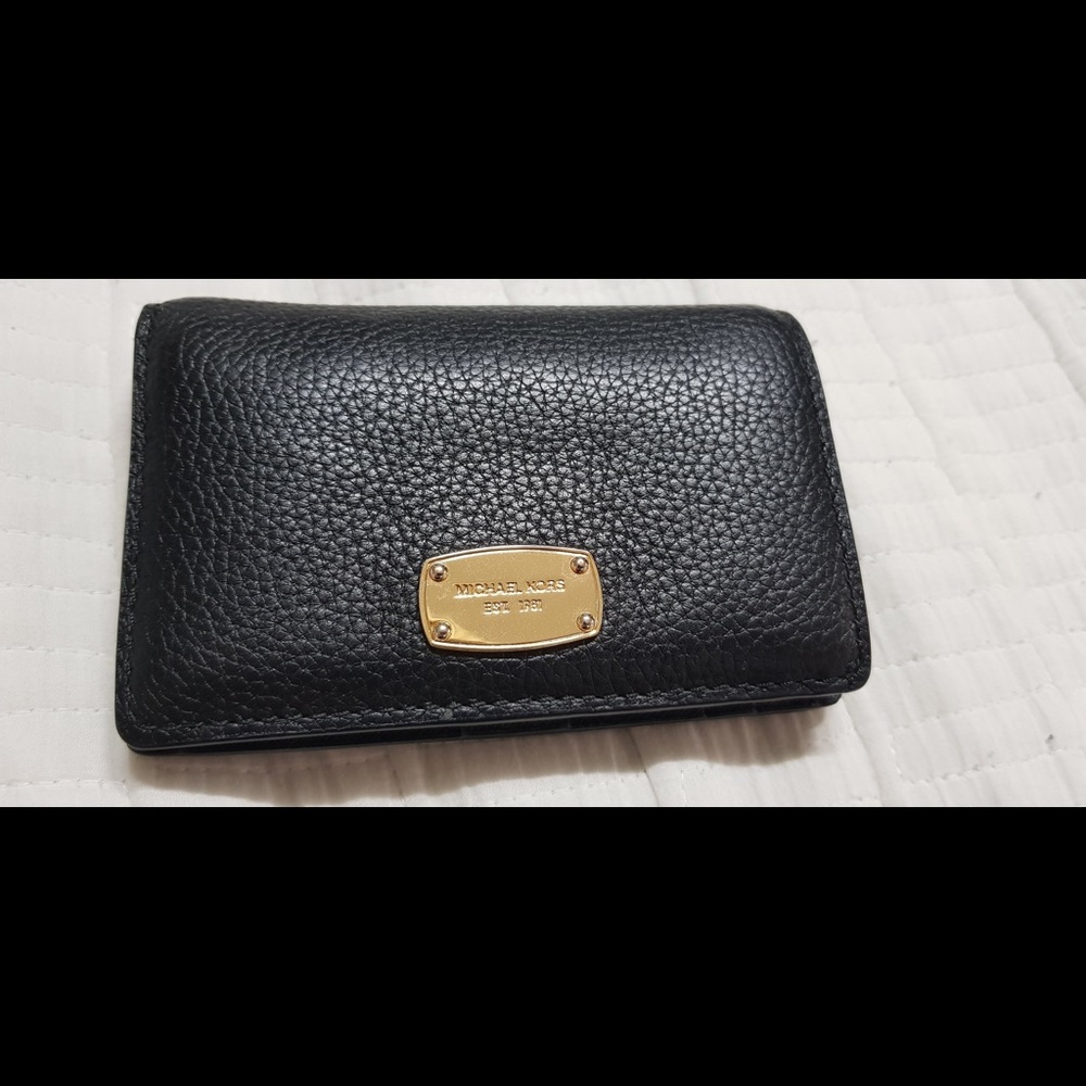 MICHAEL KORS BLACK LEATHER WALLET
